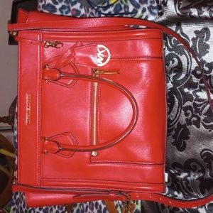 Red Michael Kors Colette EUC
